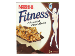 Fitness - Barre de cereales au ble complet et chocolat - 6 barres Source de fibres, riche en calcium, riche en 8 vitamines.