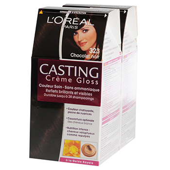 Coloration Casting creme gloss Chocolat noir n°323 x2