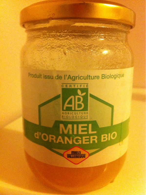 Miel d'oranger d'Italie bio, MIELS VILLENEUVE, pot de 375g