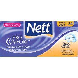 Nett tampons sans applicateur pur confort super x24