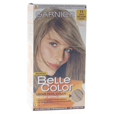 Coloration permanente BELLE COLOR, blond clair cendre n°11