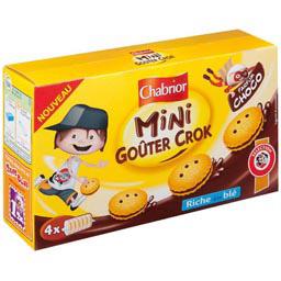 Mini gouter Crok ,Biscuits fourres parfum chocolat, les 4 sachets de 42g