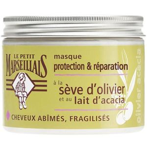 Le Petit Marseillais, Masque protection & réparation, sève d'olivier lait d'acacia, le pot de 300 ml