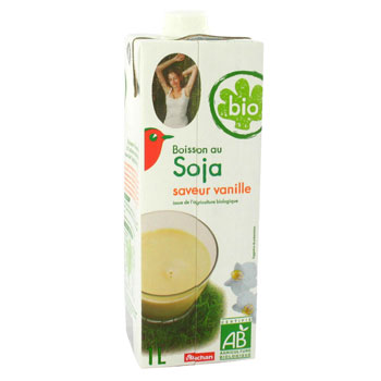 Auchan Bio boisson soja saveur vanille 1l