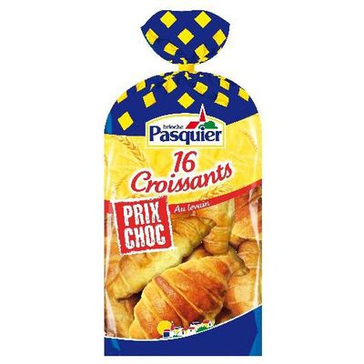 Pasquier croissants pur beurre x16 -640g prix choc