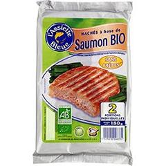 Assiette bleue bio haché de saumon 2x90g